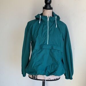 Zara Green Hooded Windbreaker Jacket Size XS